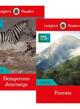 BBC Earth Live Ladybird Readers Level 4 小瓢虫分级阅读系列第4级2册 森林和小动物 英文原版儿童读物 进口英语书籍
