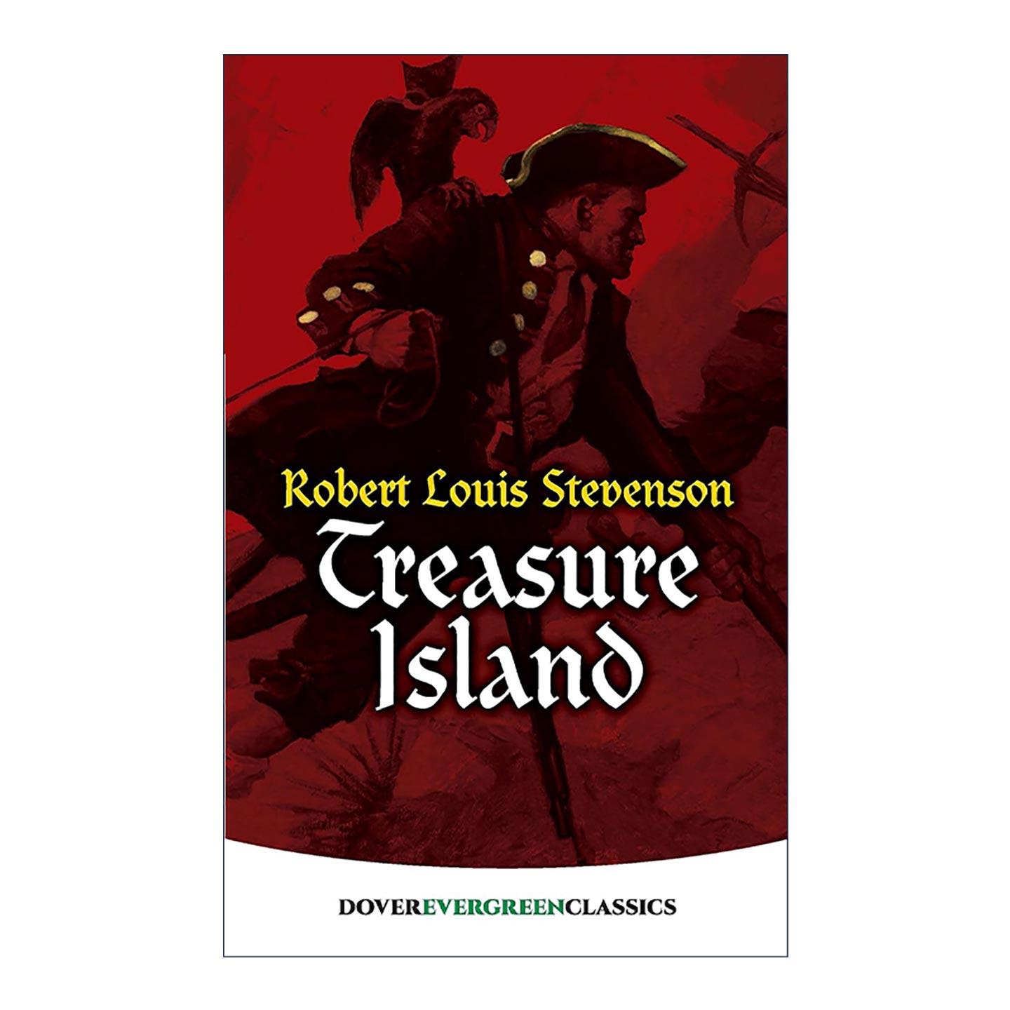 英文原版 Treasure Island Dover Children's Evergreen Classics 金银岛 罗伯特·路易斯·史蒂文森 英文版 进口英语原版书籍