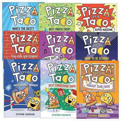 英文原版 Pizza and Taco 披萨饼与玉米片系列1-9册 图画图像小说 精装 英文版 进口英语原版书籍