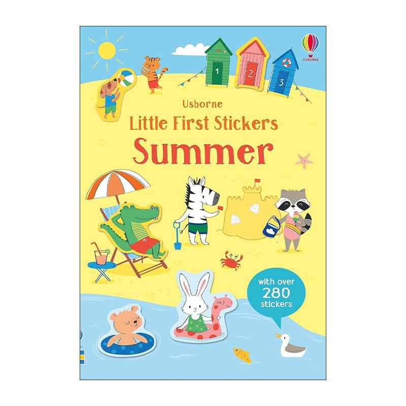 英文原版 Usborne Little First Stickers Summer 夏天主题贴纸书 300多张可重复使用贴纸 尤斯伯恩儿童益智游戏 进口英语原版书籍