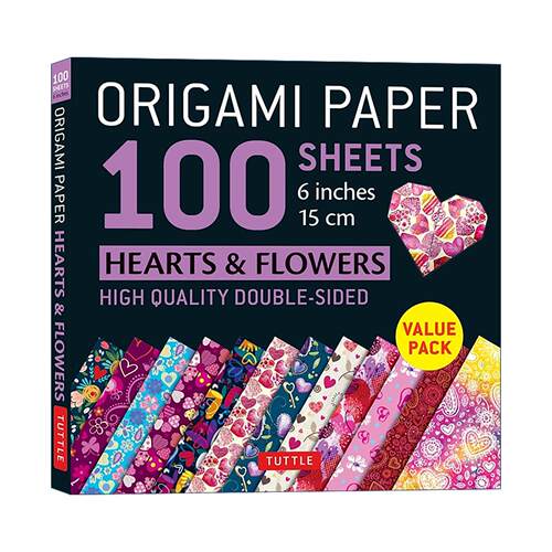 英文原版 Origami Paper 100 Sheets Hearts and Flowers 6