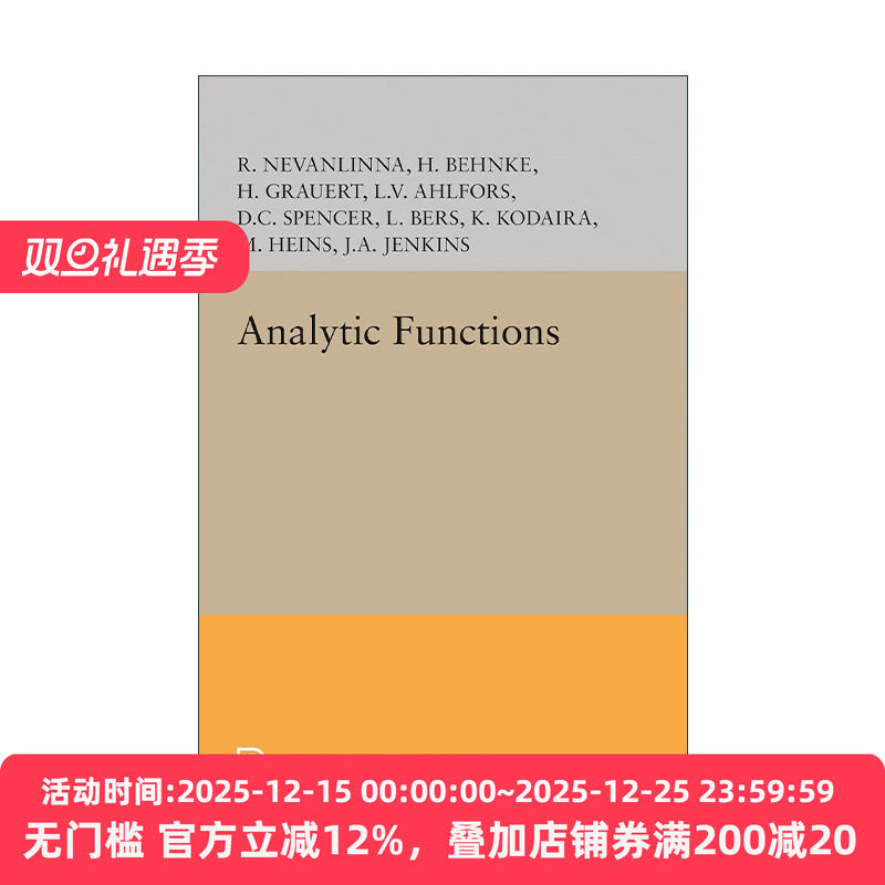 英文原版 Analytic Functions Princeton Legacy Library 分析函数 菲尔兹奖得主Lars Valerian Ahlfors 数学 进口英语原版书籍