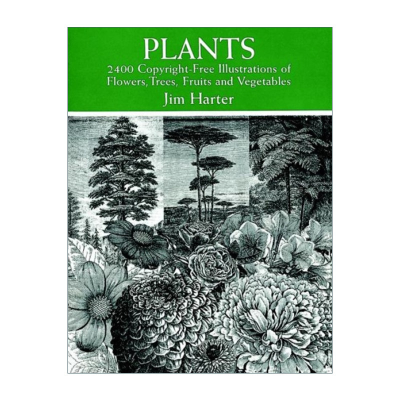 Plants 植物手绘图谱 2400张花卉 树木 水果 蔬菜插图 Jim Harter