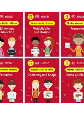 英文原版 Collection of 6 Workbooks Ages 7-8 Key Stage 2DK数学没问题练习册6册套装7-8岁 KS2 英文版 进口英语原版书籍