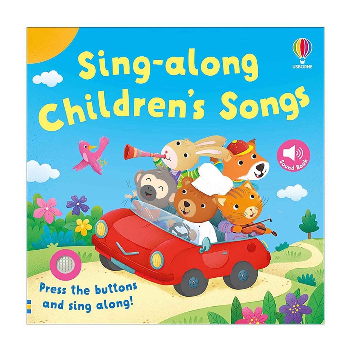 英文原版 Usborne Sing-along Children's Songs 经典儿歌童谣 尤斯伯恩早教启蒙儿歌发声书 纸板书 英文版 进口英语原版书籍