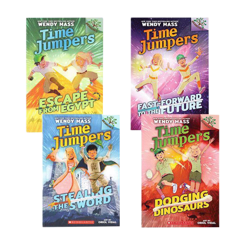 Time Jumpers #1-4 时间旅行者1-4册套装 学乐大树系列 英文原版儿童桥梁章节书 进口书籍