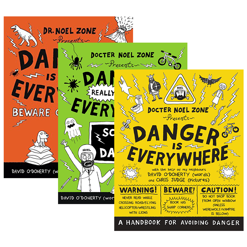 胆小鬼日记系列3本套装 Danger Is Everywhere  危险无处不在 英文原版儿童漫画绘本 进口英语读物书籍