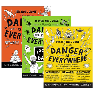胆小鬼日记系列3本套装 Danger Is Everywhere 危险无处不在 英文原版儿童漫画绘本 进口英语读物书籍