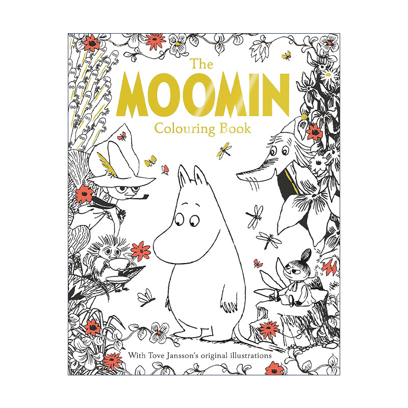 英文原版 The Moomin Colouring Book 姆明涂色书 儿童益智游戏活动书 英文版 进口英语原版书籍