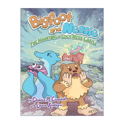 英文原版 Bigfoot and Nessie 02 The Haunting of Loch Ness Castle 大脚怪和尼斯湖水怪02 尼斯湖城堡的幽灵 儿童章节桥梁漫画