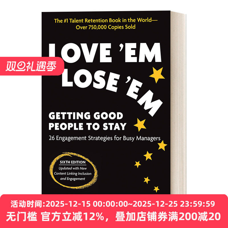 英文原版 Love 'Em or Lose 'Em  Sixth Edition 爱他们或失去他们 第六版 让你得力的人留下 人事管理 职场 Beverly Kaye 进口书