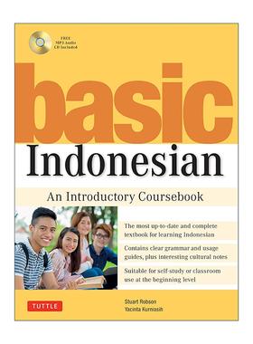 英文原版 Basic Indonesian 基础印尼语 入门教材 含在线音频 Tuttle Publishing 英文版 进口英语原版书籍