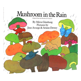 雨中的蘑菇 Mushroom in the Rain 英文原版绘本 儿童英语启蒙图画故事书 Mirra Ginsburg 进口少儿英语书籍