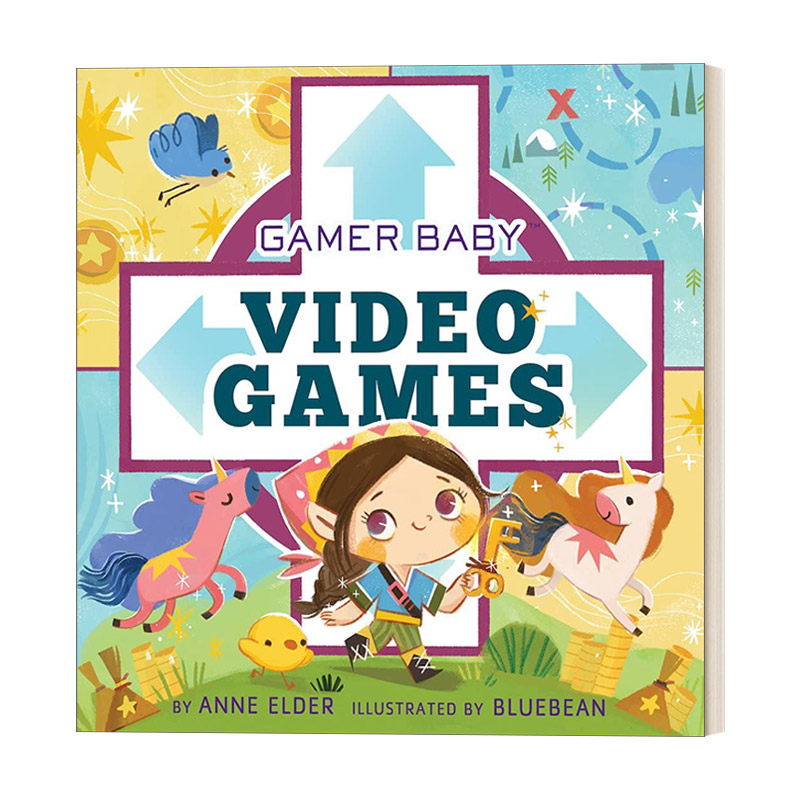英文原版绘本 Video Games Gamer Baby 电子游戏 0-3岁幼儿儿童游戏绘本 激发想象力 纸板书 Anne Elder 英文版 进口英语原版书籍