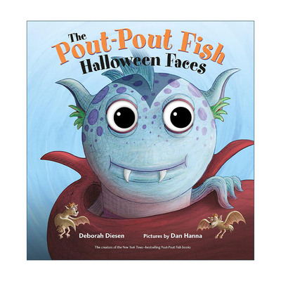 英文原版 The Pout-Pout Fish Halloween Faces 噘嘴鱼之万圣节的脸 纸板书 翻翻书 英文版 进口英语原版书籍