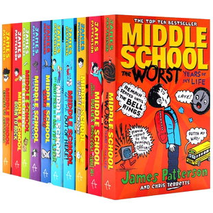 上学不容易系列1-10册套装 Middle School 地狱高中生活 英文原版校园成长电影原著小说 媲美小屁孩日记 进口课外书籍