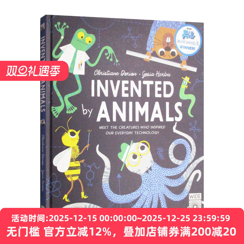 英文原版 Invented by Animals 动物发明家 见识那些启发我们日常科技的生物 儿童故事绘本 科学创意发明 英文版 进口英语书籍
