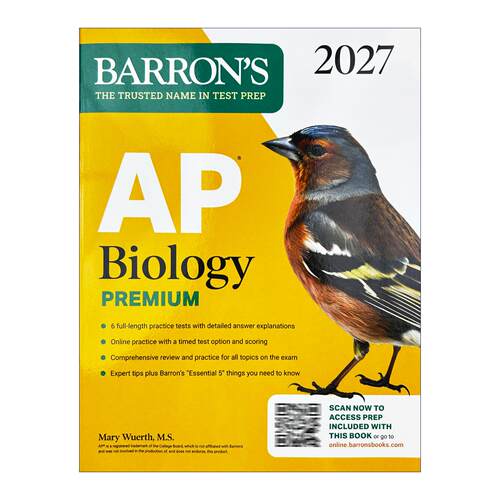 英文原版 AP Biology Premium 2027 巴朗AP生物学高级版 6套题+综合复习+在线练习 英文版 进口英语原版书籍