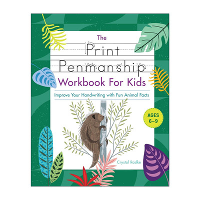英文原版 The Print Penmanship Workbook for Kids 儿童书法艺术练习册 英文版 进口英语原版书籍