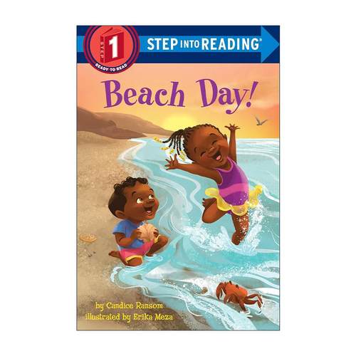英文原版 Step into Reading 1 Beach Day 沙滩日 兰登经典分级读物 英文版 进口英语原版书籍
