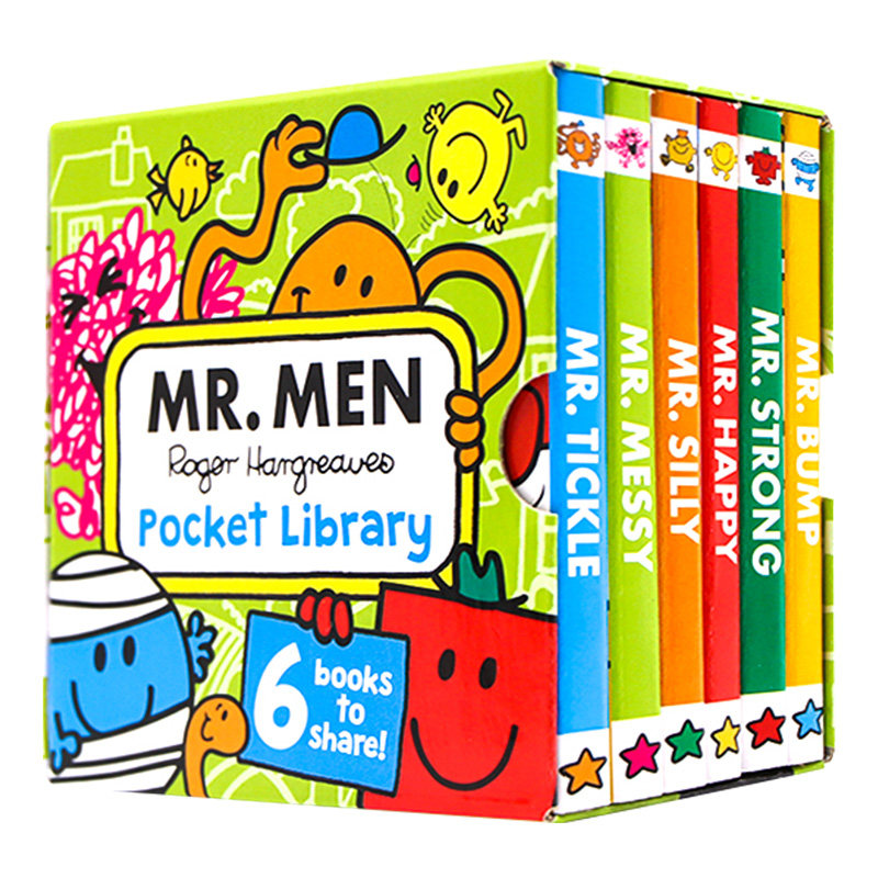奇先生手掌书盒装6册 Mr Men Pocket Library 英文原版绘本 奇先生妙小姐系列小小手掌书 纸板书 英文版幼儿英语启蒙动画片读物怎么看?
