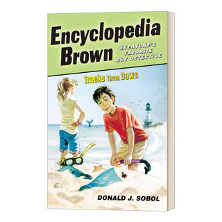 百科全书小布朗8 追踪他们 Encyclopedia Brown Tracks Them Down 英文原版儿童侦探小说 进口英语书籍