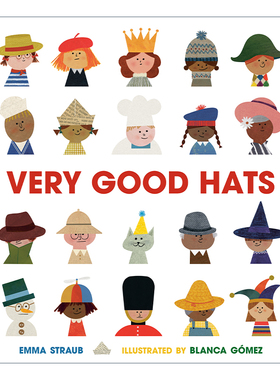 Very Good Hats 无处不在的帽子 儿童精装艺术插画幽默故事绘本 Emma Straub