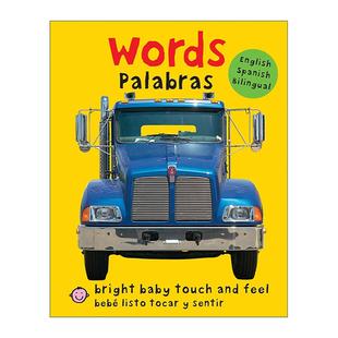 Touch 书籍 进口原版 聪明宝宝 Bright Baby 西班牙语 Feel 触摸纸板书 原版 Bilingual 英语双语词汇 Words
