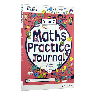 英文原版 White Rose Maths Practice Journal Year7 牛津白玫瑰数学家庭练习册 国际双语学校 英文版 进口英语原版书籍