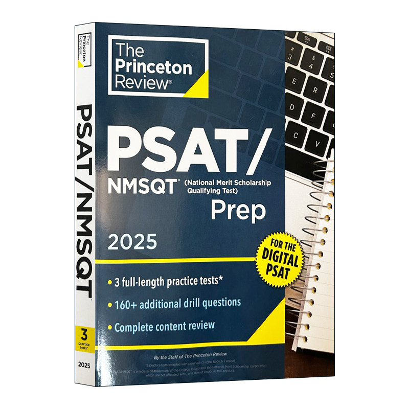 英文原版 Princeton Review PSAT/NMSQT Prep  2025 普林斯顿美国中学生初步学术评估测试备考用书 2025 英文版 进口英语原版书籍