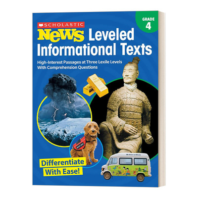 英文原版 Scholastic News Leveled Informational Texts Gr. 4 学乐新闻英语分级练习 四年级 英文版 进口英语原版书籍