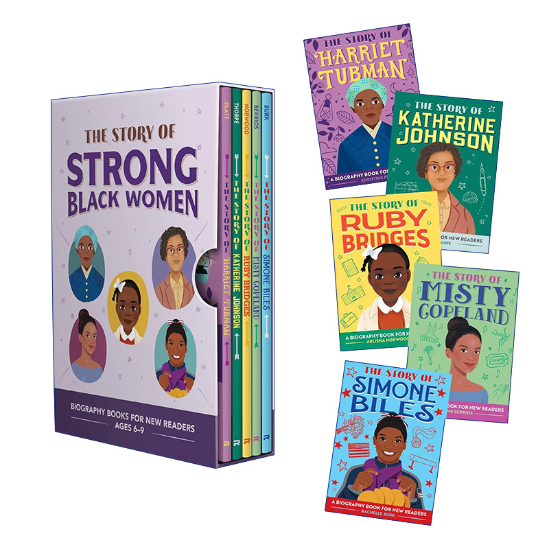 英文原版 The Story of Strong Black Women 5 Book Box Set 儿童初学历史系列 黑人女性5册盒装 含哈丽特塔布曼 凯瑟琳约翰逊