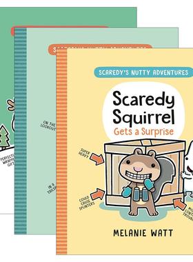 英文原版 Scaredy's Nutty Adventures 松鼠小嘀咕疯狂冒险系列1-3册 儿童漫画章节桥梁故事书 英文版 进口英语原版书籍