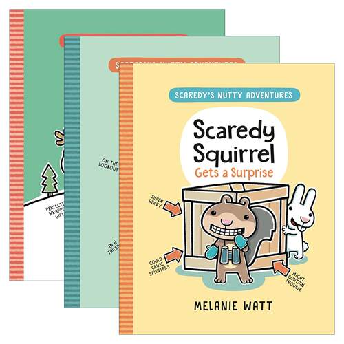 英文原版 Scaredy's Nutty Adventures 松鼠小嘀咕疯狂冒险系列1-3册 儿童漫画章节桥梁故事书 英文版 进口英语原版书籍