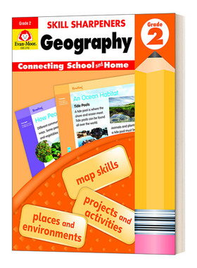 Skill Sharpeners Geography Grade 2 技能铅笔刀 地理练习册 二年级 英文原版小学教辅 进口英语书籍