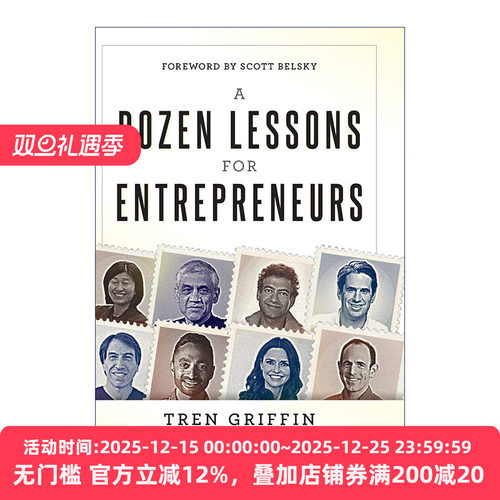 英文原版 A Dozen Lessons for Entrepreneurs 硅谷创业课 企业管理 投资 巴菲特黄金搭档Tren Griffin 精装 英文版 进口英语书