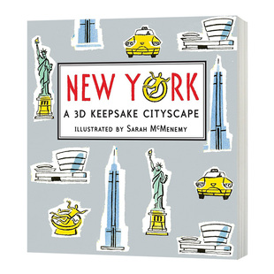 小开本全景 York Cityscape New 精装 儿童故事绘本 英文原版 进口英语书籍 Keepsake 立体书 纽约