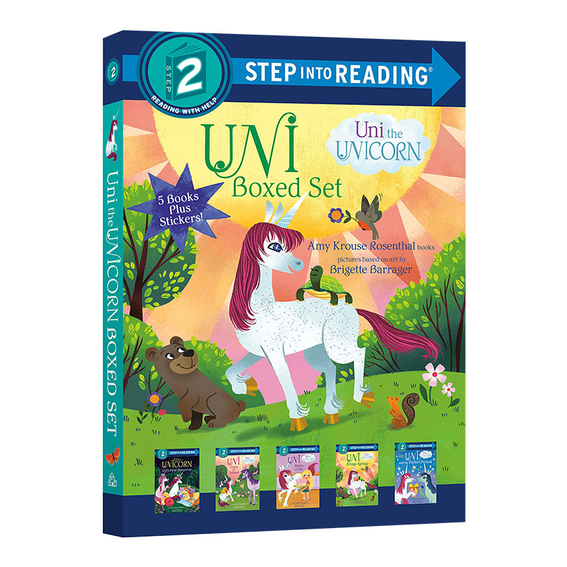 独角兽尤尼盒装贴纸书英文原版