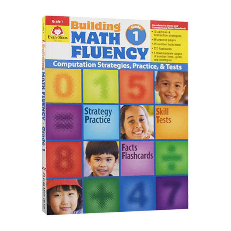 成材系列 数学达人 一年级 Building Math Fluency Grade 1 英文原版小学教辅 进口英语书籍