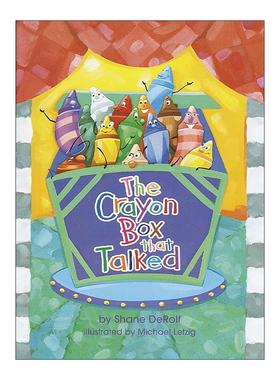 英文原版 The Crayon Box that Talked 会说话的蜡笔盒 欺凌与争吵 儿童精装绘本 Shane Derolf 英文版 进口英语原版书籍