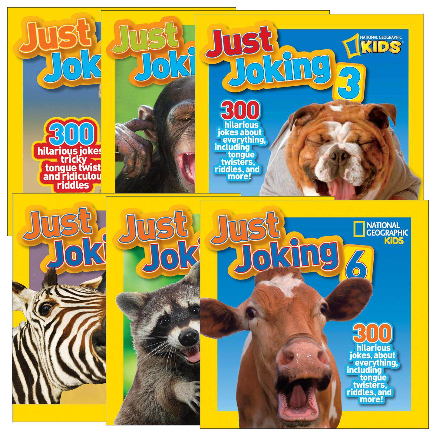 英文原版 National Geographic Kids Just Joking 国家地理儿童幽默系列6册 300个笑话绕口令谜语 英文版 进口英语原版书籍