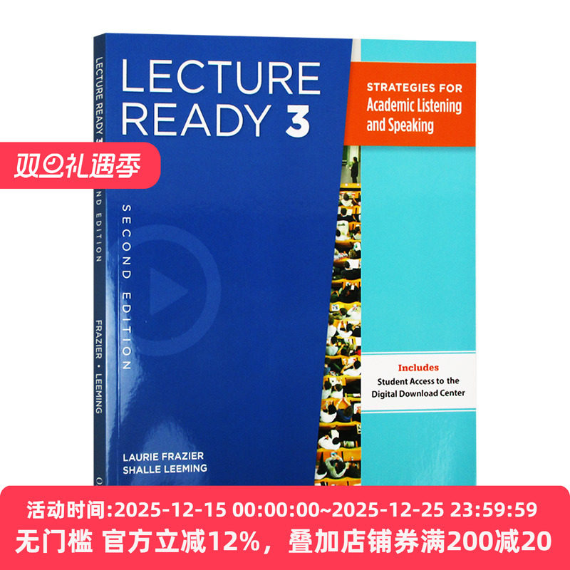 LECTURE READY 2E 3 SB 牛津学术英语教材 LECTURE READY系列3 学习口语演说技巧 英文原版大学教辅 进口英语书籍
