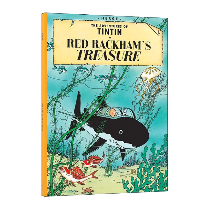 英文原版 The Adventures Of Tintin Red Rackham's Treasure 丁丁历险记之红色拉克姆的宝藏 儿童精装漫画 进口英语原版书籍