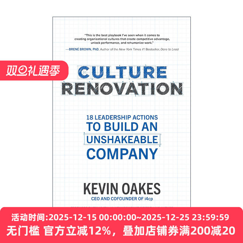 英文原版 Culture Renovation 文化革新 打造不可撼动企业的18项领导行动 精装 英文版 进口英语原版书籍