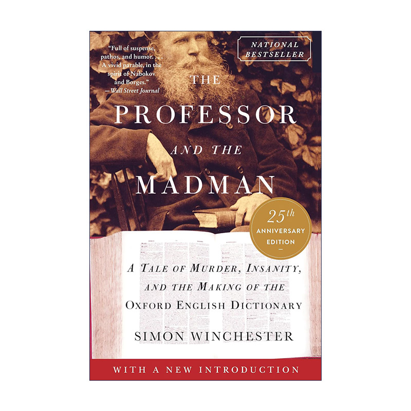 The Professor and the Madman 教授与疯子 牛津英语词典诞生记 25周年版 西蒙温彻斯特 书籍/杂志/报纸 人文社科类原版书 原图主图