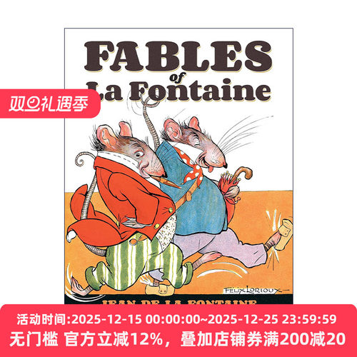 原版 Fables of La Fontaine 拉封丹寓言 英法双语插图版 进口原版书籍