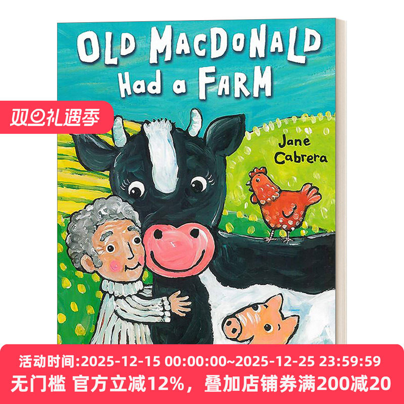 英文原版绘本 Old Macdonald Had a Farm 老麦克唐纳有一个农场 0-2岁幼儿童谣儿歌绘本 纸板书 英文版 进口英语原版书籍