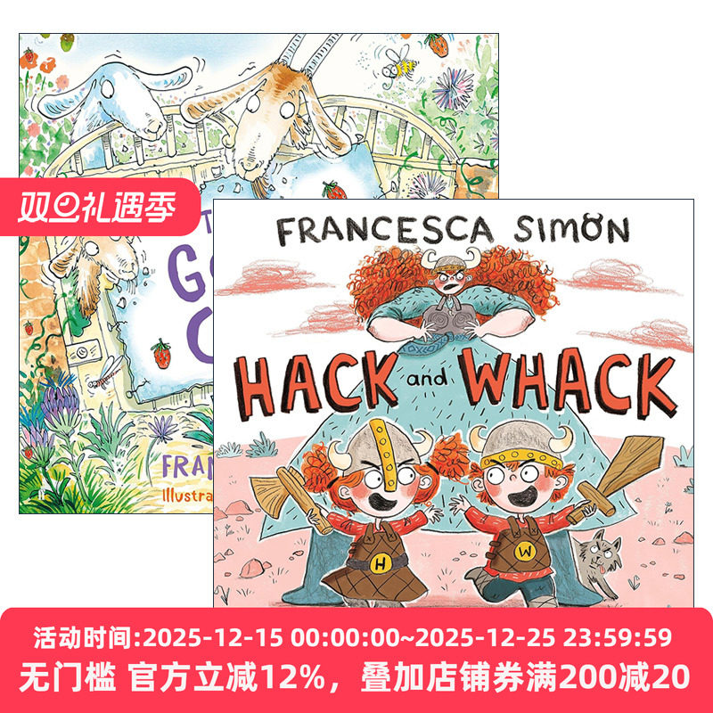英文原版 Francesca Simon 儿童故事绘本2册套装 Goat Cafe 山羊咖啡 Hack and Whack 小小维京人 英文版 进口英语原版书籍