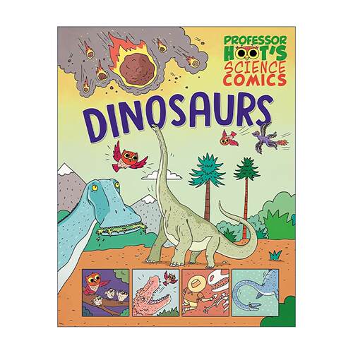 英文原版 Professor Hoot's Science Comics Dinosaurs 科学漫画 恐龙 儿童科学科普百科绘本 英文版 进口英语原版书籍