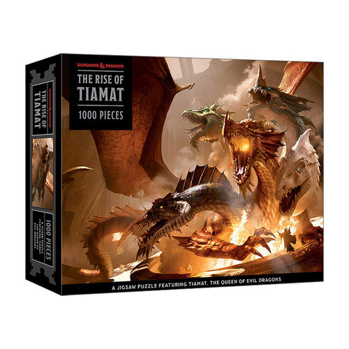 英文原版 The Rise of Tiamat Dragon Puzzle Dungeons & Dragons 迪亚马特龙之谜的兴起 龙与地下城拼图游戏1000块拼图 英文版